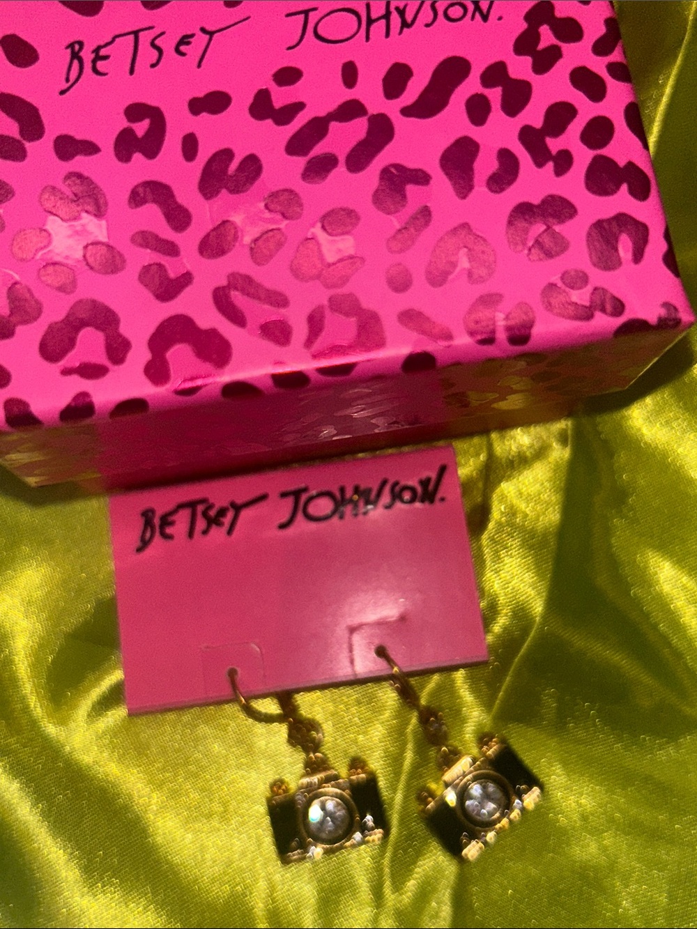 Betsey Johnson camera earrings